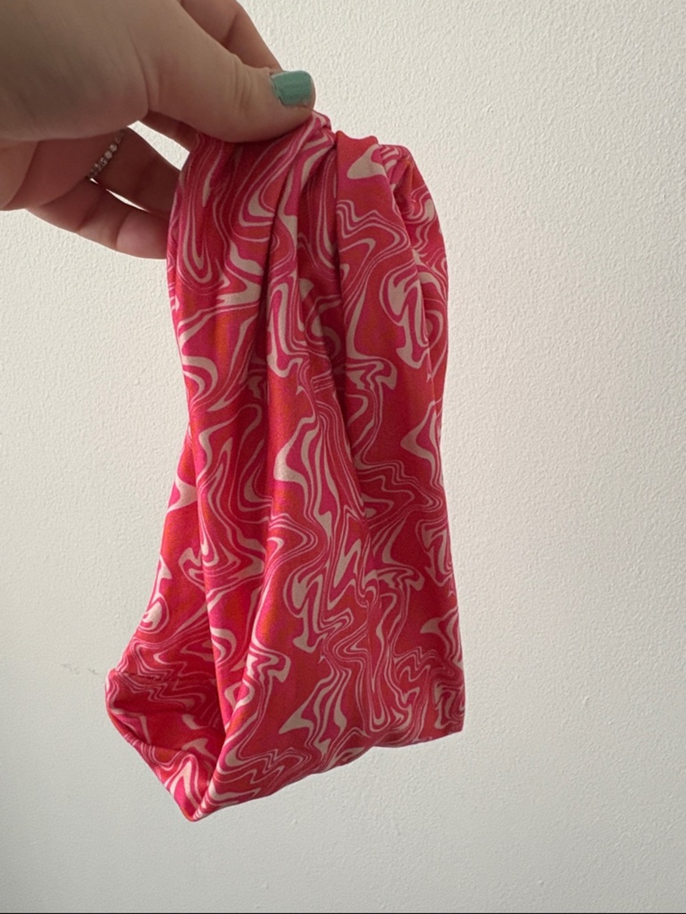 Pink Swirl Headband Wide